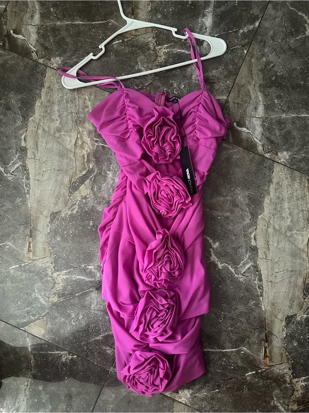 Simple Romance Mesh Mini Dress - Purple - Picture 4 of 7